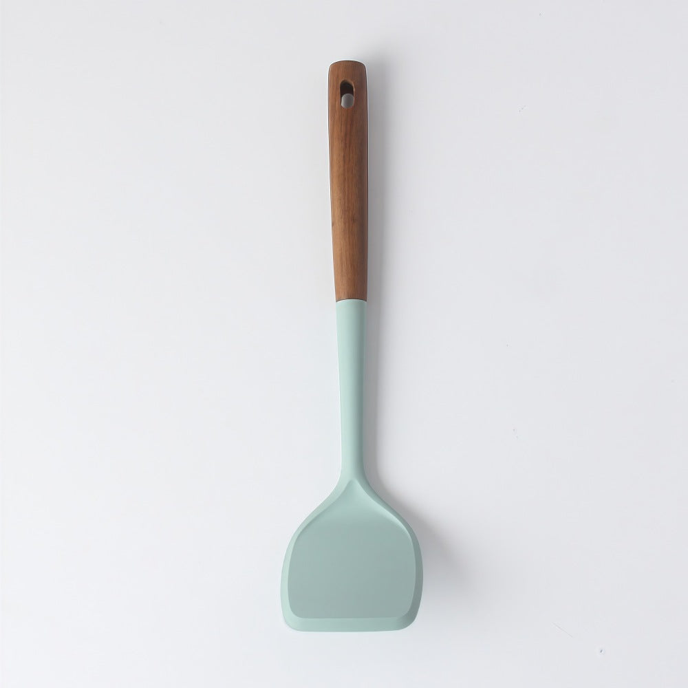 Silicone Cooking Spatula With Wooden Handle
