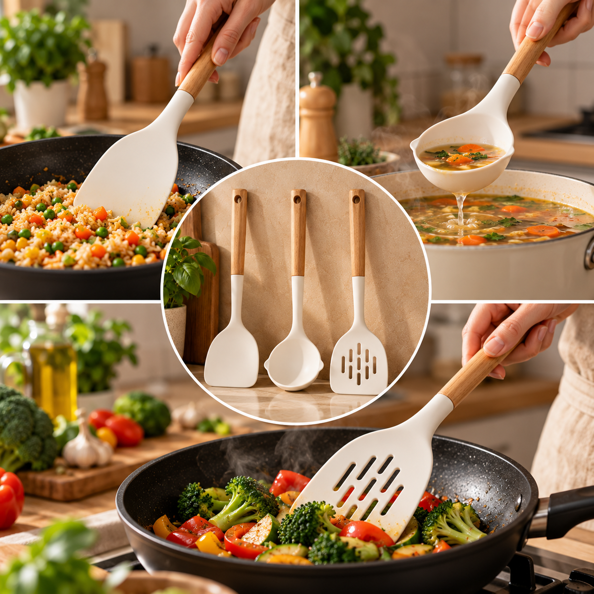 Silicone Cooking Utensil Set: 3pcs