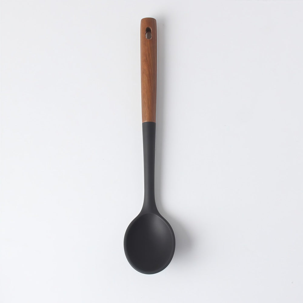 Silicone Cooking Spoon With Wooden Handle